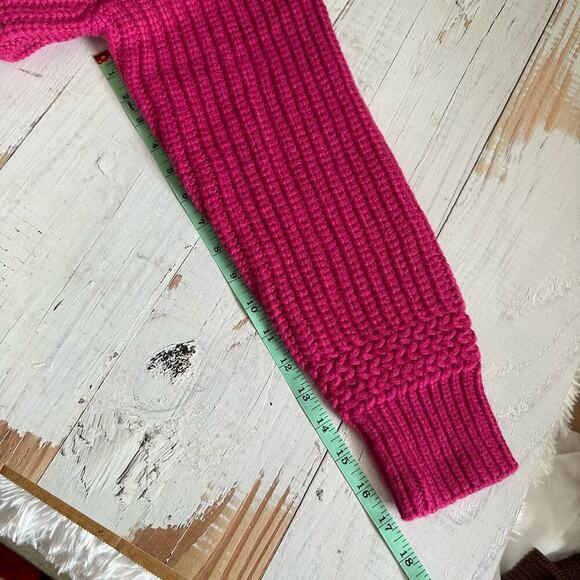 Marine Layer Ribbed Oversized Crewneck Sweater Size Small Rose Violet - Picture 10 of 12